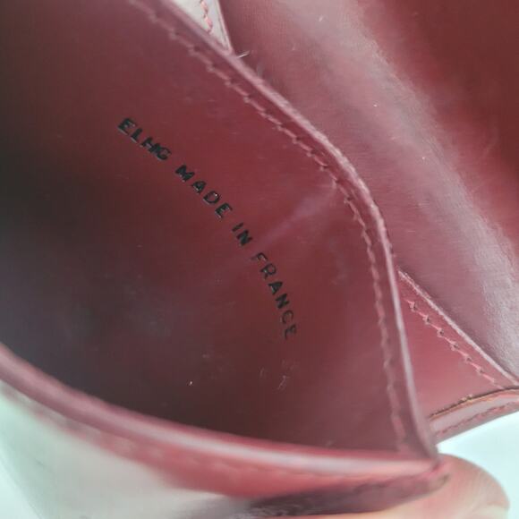 Cartier Mini Coin Case Holder Wallet Patent Leather Small Red Burgundy Bordeaux - Picture 6 of 10